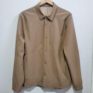 LULULEMON Navigation Shacket Jacket DWR Water Repellent Utility Tan Men's Large